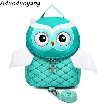 

Cute cartoon wings anti-lost school bag kindergarten school bag 1-4 year old baby backpack new children owl school bag