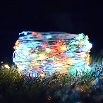 

35ft 100 LED Christmas Solar String Lights Multi-Color Wedding Xmas Party Home Decor Lamp