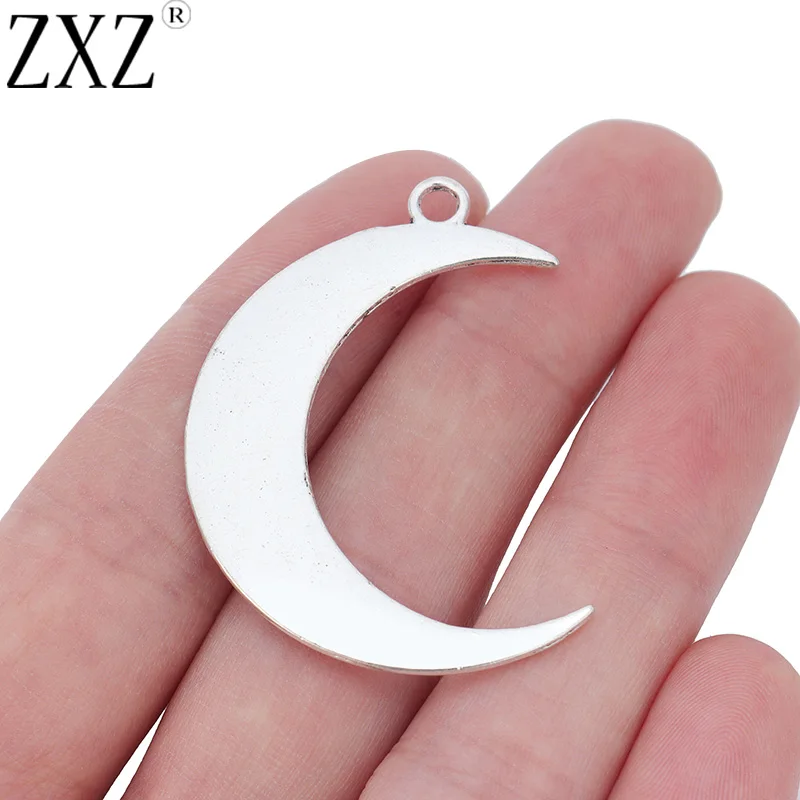 10 шт. подвески полумесяц из серебра 44 х31 мм|moon charm pendant|crescent moon charmslarge silver pendants |