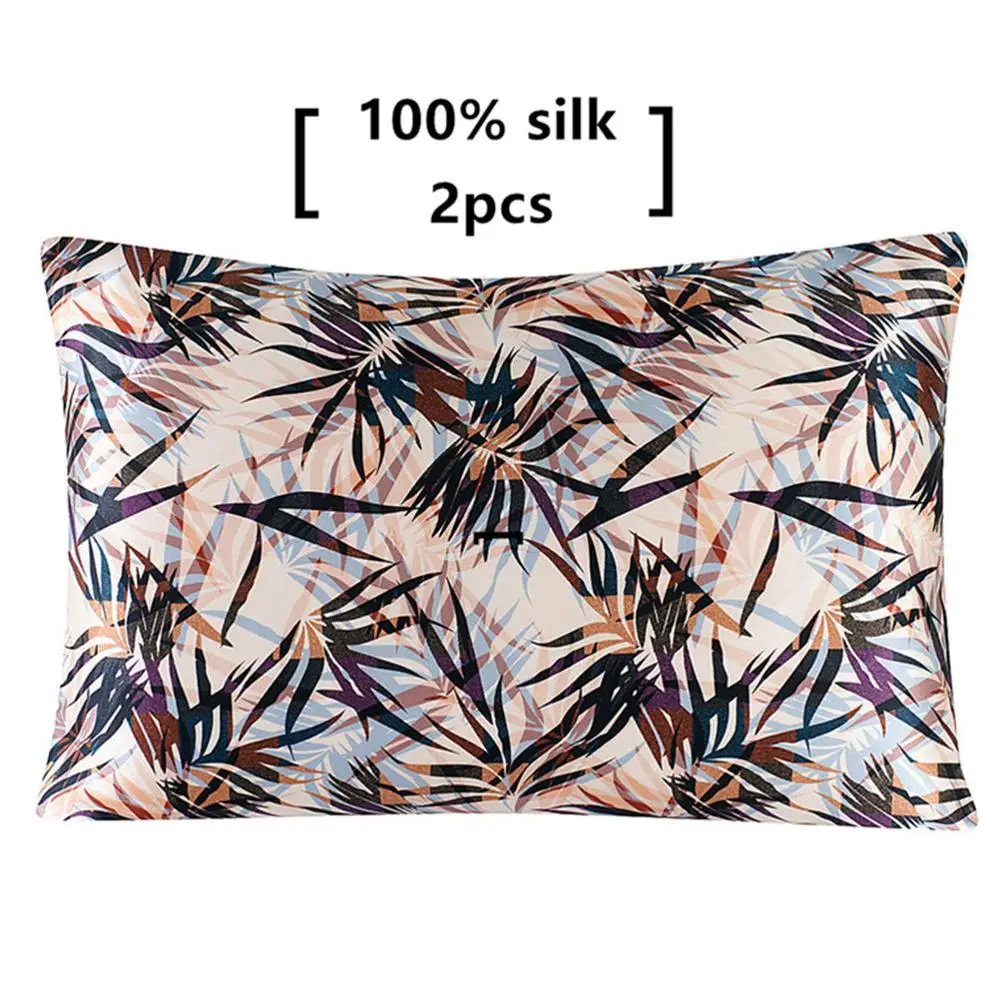 1 Pair 100% Mulberry Silk Pillowcase with Hidden Zipper Super Quality Nature Floral Pillow Case for Sleep and Skin Care|Pillow Case| - AliExpress