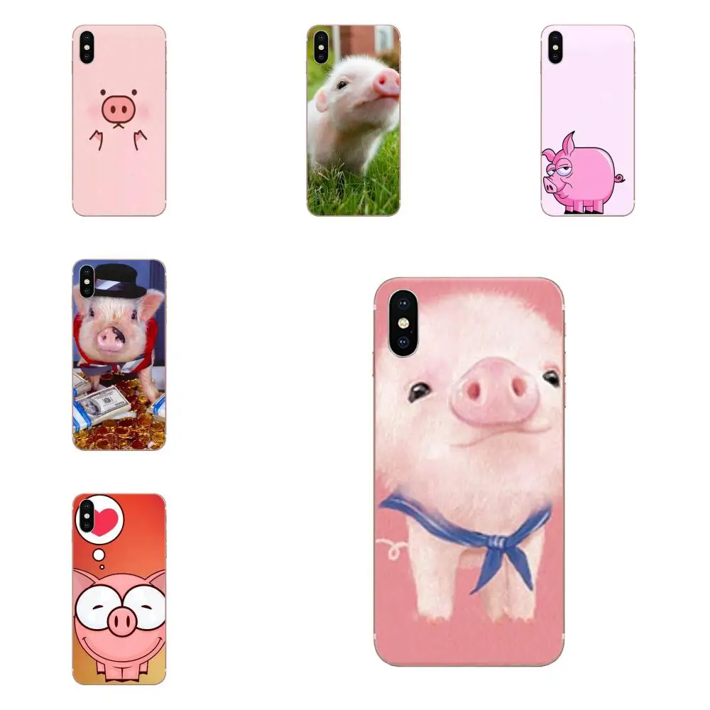 Funny Cartoon Pink Pig For Huawei P7 P8 P9 P10 P20 P30 Lite Mini Plus Pro 2017 2018 2019 Soft Silicone TPU Transparent Hotsales | Мобильные