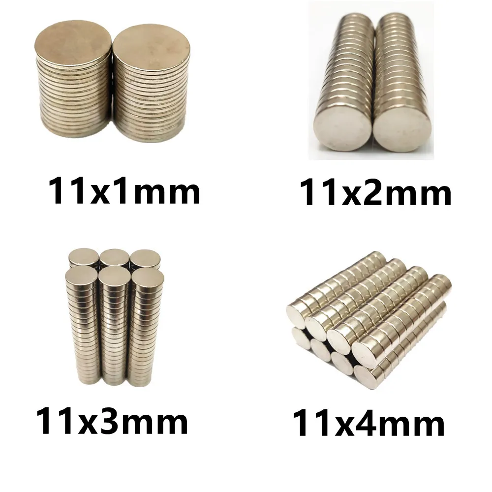 10 20 50PCS/LOT NdFeB Magnet 11*1 11*2 11*3 11*4 N35 Disc MAGNET 11x1 11x2 11x3 11x4 Round Neodymium Speaker Magnets 11mm | Обустройство