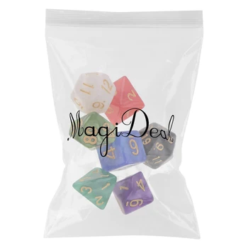 

28 Pieces Polyhedral Dice For Dungeons And Dragons DND D20 D12 D10 D8 D6 D4