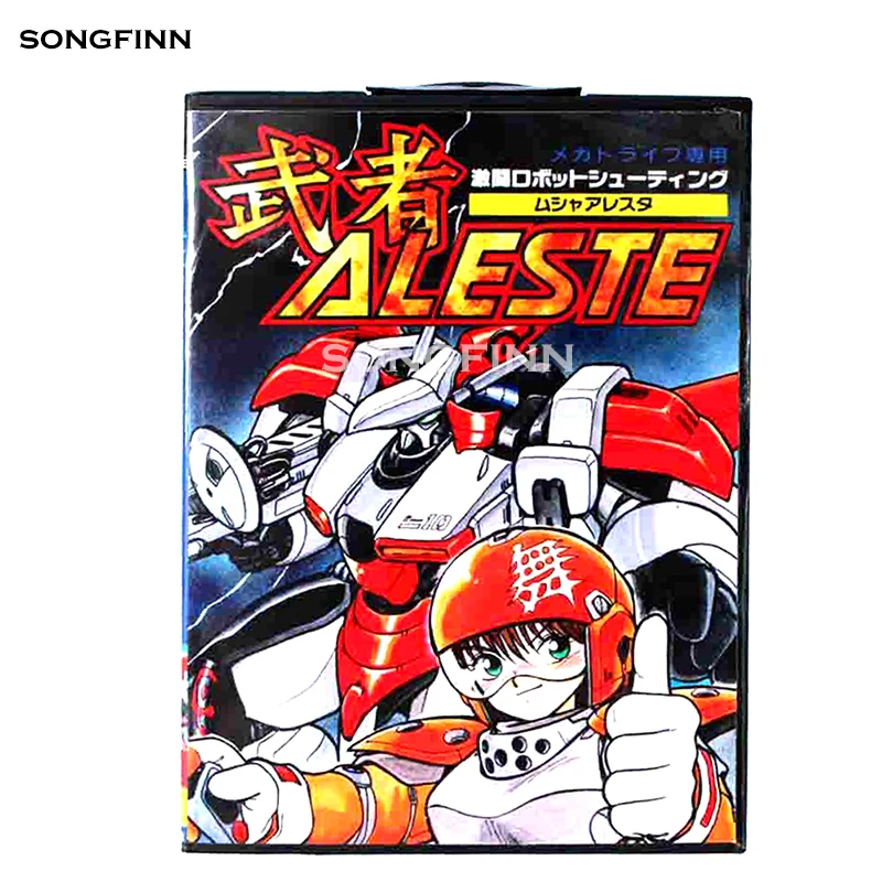 16 бит MD карта памяти с коробкой для sega Mega Drive для Genesis Megadrive-Aleste