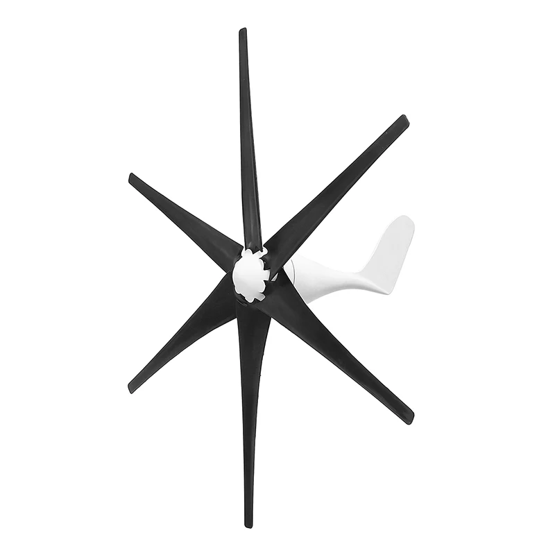 5600W 12V/24V/48V 6 Nylon Fiber Blade Wind Turbines Generator Horizontal Power Windmill Energy Turbines Charge Fit for Home