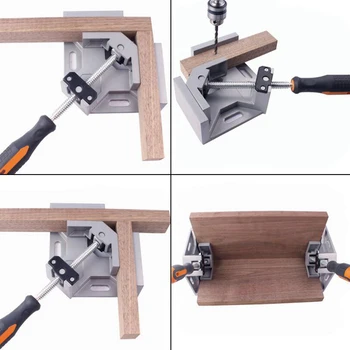 

Aluminum Alloy Single Handle 90 Degree Right Angle Clamp Angle Clamp Woodworking Frame Clip Right Angle Folder Tool