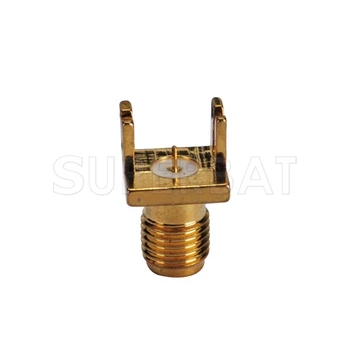 

Superbat SMA Female Jack End Launch PCB Mount .062'' (1.57mm) tab Terminal Connector Straight Goldplated