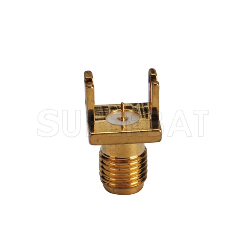 Superbat SMA Jack End Launch PCB Mount .062'' (1.57mm) tab Terminal Connector Straight Goldplated | Мобильные телефоны и