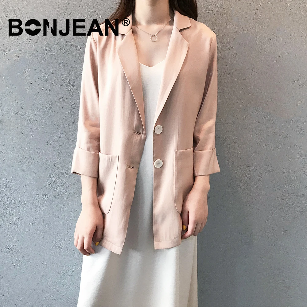 

Women Blazer Mujer Chaqueta Mujer Blaser Feminino Beige Pink Blue Blazer Femme Spring Coat Elegant Ladies Office Outerwear Z285