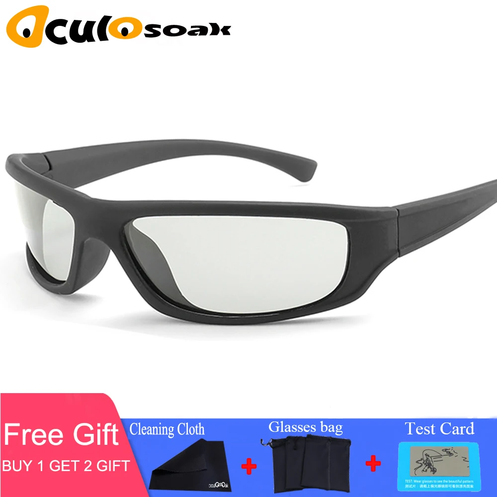 

Driving Photochromic Sunglasses Men Polarized Chameleon Discoloration All day change color snow light Gafas de sol D072