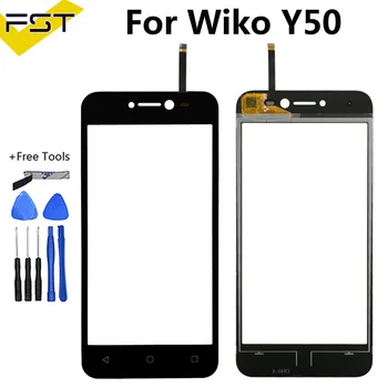Перейти на Алиэкспресс и купить 5,0 дюймчерный для Wiko Y50 Сенсорная панель Сенсорный экран дигитайзер сенсор Замена для Wiko Y50 Сенсорное стекло объектив + Инструменты