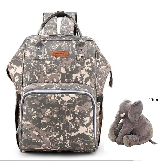 Camouflage Большая сумка для подгузников для мам, сумка для пеленания для мам, большая сумка для детских подгузников, дорожная сумка для кормления, дропшиппинг, рюкзак для коляски для мам - Цвет: Camouflage