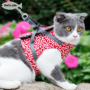 

Cat Harness And Leash Set Cat Dogs Vest Harness And Leash Escape Proof Chest Strap Cat Dogs Clothes For Pet Clothing