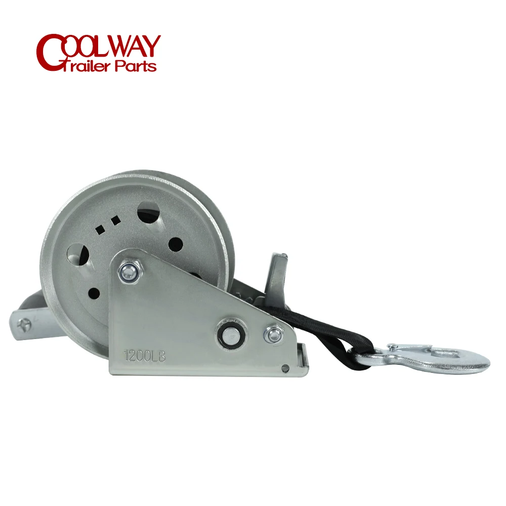 High Quality Hand Winch CAP 1200 LBS / 540 KG 6.1M Extra Long Synthetic Strap Webbing Car Boat Trailer