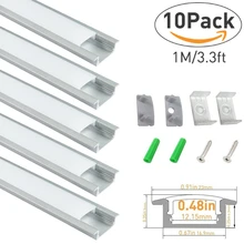 10 компл./лот 1 Алюминиевая прутковая заготовка шкива синхронизации: профиль с молочной оболочкой Торцевая заглушка зажимы для детей возрастом от 12 мм pcb для 3528 5050 Светодиодные ленты U форма almuinum канал