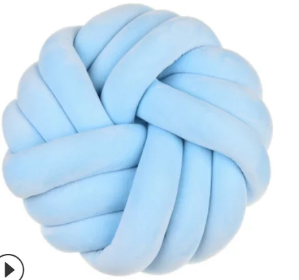 Light blue Дания INS мяч кольцо коврик узел завязанный ручной тканый коврик Украшение - Цвет: Light blue