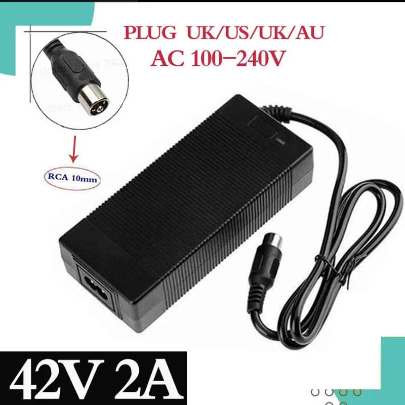 36 в зарядное устройство RCA 10 мм разъем коннектор Lotus выход 42 2 а Электрический
