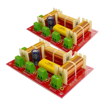 

2PCS 3 Way 200W Dual Bass Speaker Frequency Divider Home Theater Hifi Stereo DIY Audio Crossover Filters