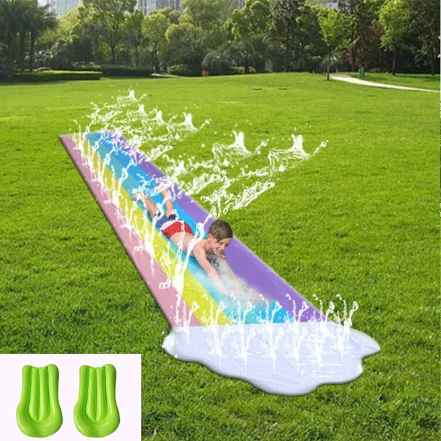 Rainbow Water Slide with Spraying for Children Play Center Pool Games Outdoor 2