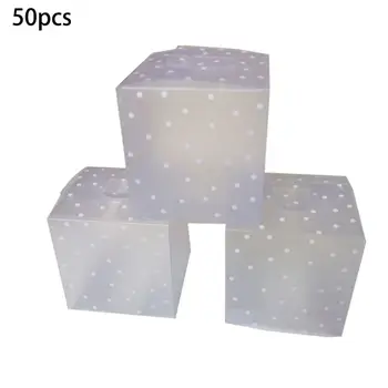 

2020 New 50 pcs Transparent Giftbox for Cupcake Candy Cookies Ornament GiftsWedding