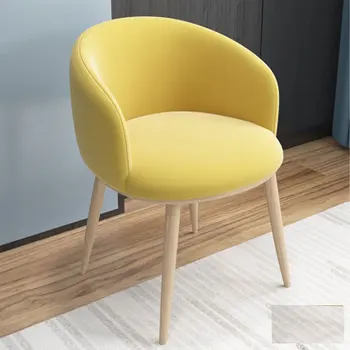 

Nordic Style Chair Modern Simple Desk Chair Computer Makeup Stool Backrest Home Dining Chair