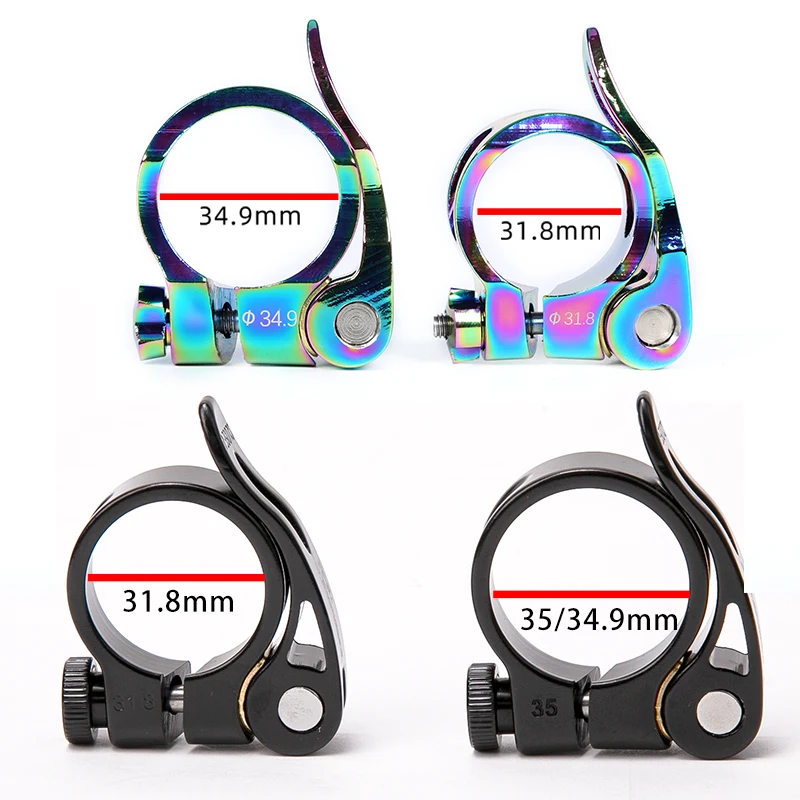Bike Seatpost Clamp aluminum alloy quick release 31.8mm 34.9