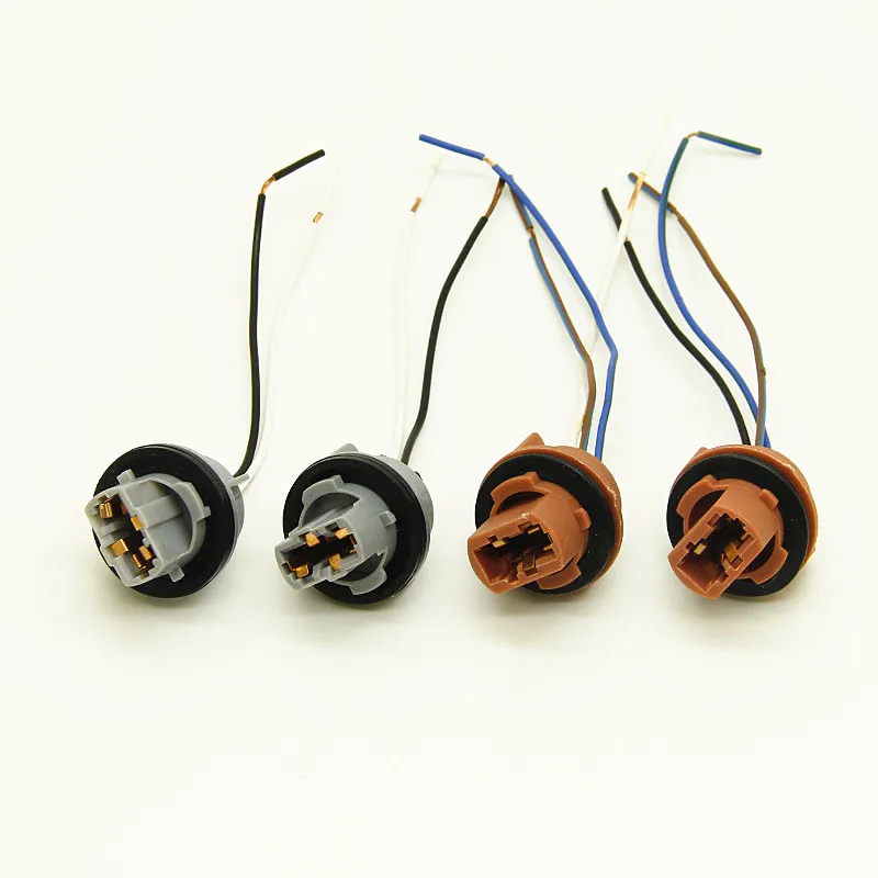 

1 pair cable T20 7440 7443 LED Bulb Socket T20 Brake Turn Signal Light Harness Wire Adapter LED Lamp Holder