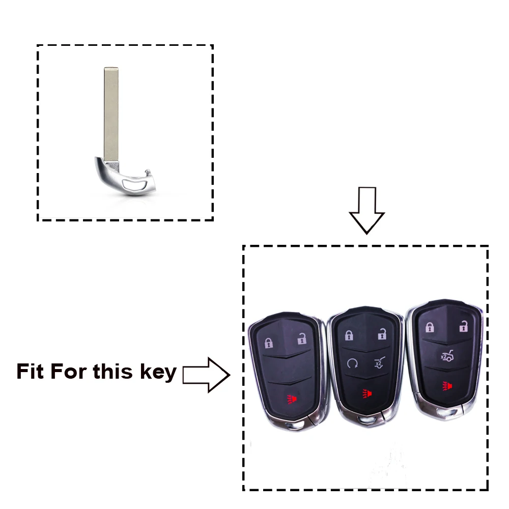 Dandkey 10 шт. Замена Smart Key Blade Аварийный ключ для Cadillac SRX ATSL CTS XTS ATS иммобилайзер Uncut Blade
