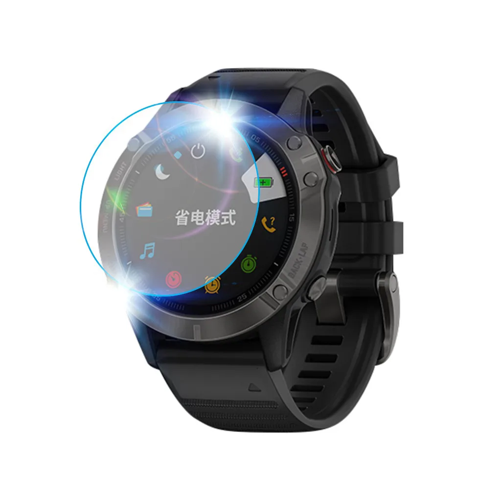 

Ouhaobin 3PCS Smart Watch Tempered Glass for GARMIN FENIX 6 Pro Screen Protector Ultra Clear Films Built-in anti-shatter film