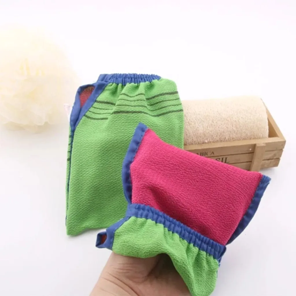 Пилинг для тела перчатки для уборки душа банные перчатки Loofah Массажная губка для кожи спа зимние перчатки guantes handschoenen rekawiczki