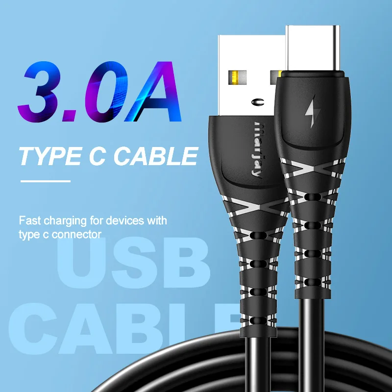 Usb c кабель для быстрой зарядки для samsung S9 type-c usbc usb type c кабель 3 м 2 м 3 А Быстрая зарядка для huawei P30 20 Xiaomi кабель usb c