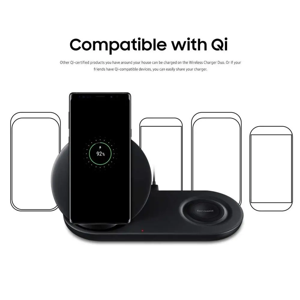 QI Смарт Беспроводное зарядное утройство для телефона для samsung Galaxy Watch active Buds gear S2 S3 S4 2 в 1 зарядное устройство подставка для iphone iwatch 2 3 4
