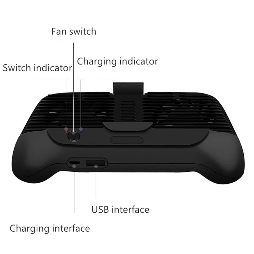  PUBG Cooling Fan Fire Controller Gamepad Mobile Phone Gaming Game Pad Cooler Joystick With 2000mAh 