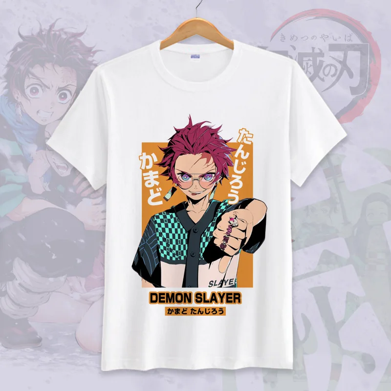 Demon Slayer: Kimetsu no Yaiba Rengoku Kyoujurou cosplay Costumes Summer adult kids short-sleeved T-shirt Oversized loose T-shir |