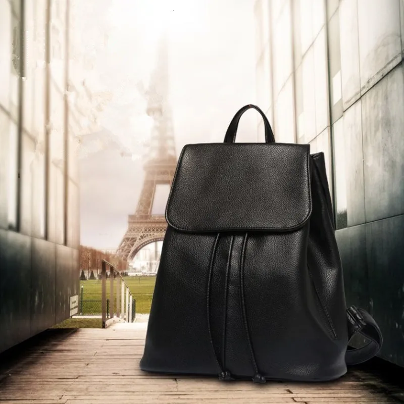 

2019 Shoulders Genuine Leather Woman Layer Cowhide Leisure Backpack