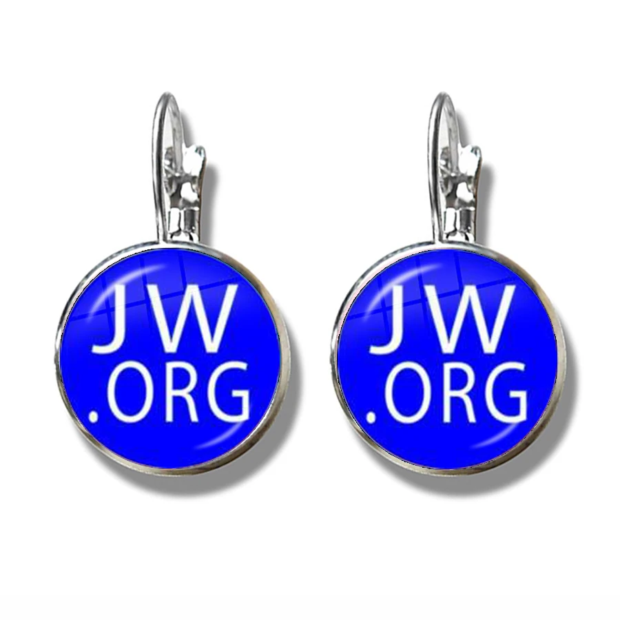 2020 New Arrival JW.ORG French Hooks Earrings Steampunk Jehovah's Witnesses Photo Glass Cabochon Earrings Jewelry For Women Gift