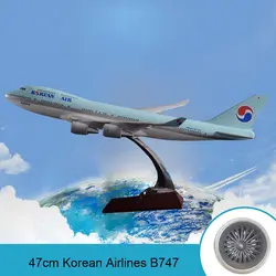 Prenoy смолы 47 см Boeing 747 модель самолета корейский воздуха Airlines модель самолета Корея самолете Airways Airbus Aero статическая модель
