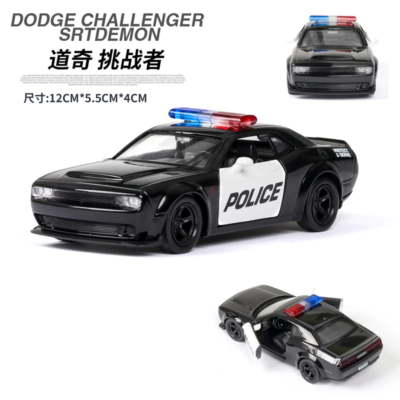 1/36 масштаб Dodge Challenger полицейский автомобиль отлитый под давлением сплав