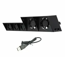 TP4-005 Smart Turbo Temperature Control USB Cooling Cooler 5-Fan for Playstation 4 for PS4 Radiation Fan