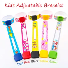 1 шт. детские безопасные ID браслеты многоразовые браслеты для детей различные дизайны и цвета полностью регулируемый подарок для мальчиков и девочек