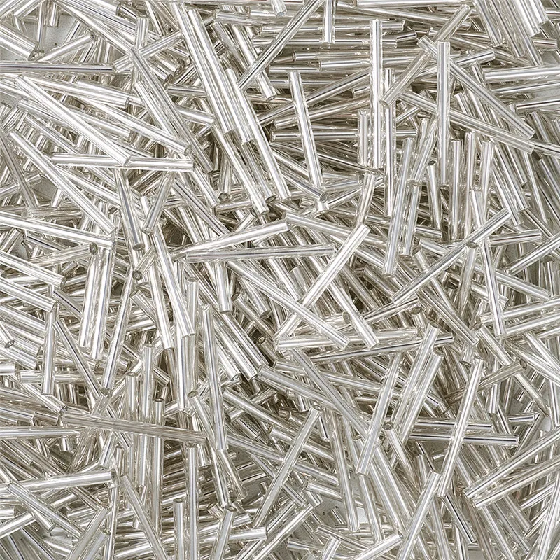 Около 140 шт./50 г 31 ~ 34x3 мм стеклянные бусины из семян длинные в форме трубки Женская
