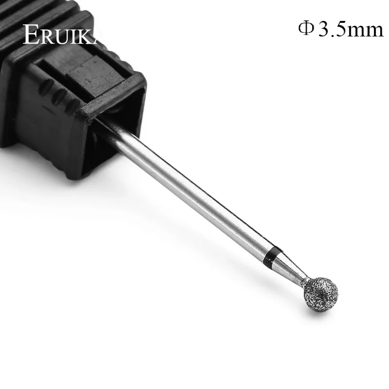 ERUIKA 6 видов круглого алмазного сверла для ногтей, роторное сверло для маникюра, аксессуары для электрической машины, пилочки для ногтей, инструменты для резки - Цвет: NO6