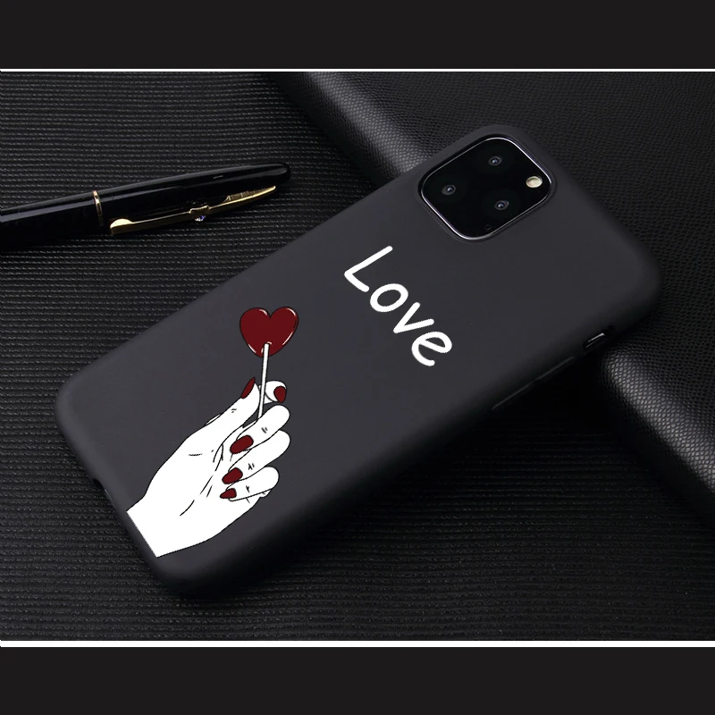 3D рельефный чехол для телефона iPhone 6, 6s, 7, 8 Plus, X, 5, 5S, SE, 11Pro, чехол с мультипликационным принтом «сердце», мягкий ТПУ чехол для iPhone 8, XR, XS Max - Цвет: 05