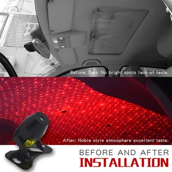 

Car Decorative Lamp Interior Ambient Star Light Meteor Lamp Sky Red LED Light Decor USB Club Disco Stage Star Light Car Styling