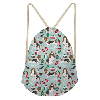 

THIKIN Basset Hound Dog Pattern Makeup Bag for Women Girls Cosmetic Pencil Bags Kids Pen Pouch Children School Supplies Custom