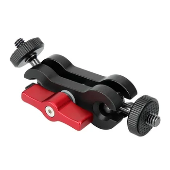 

Double Ball Head Magic Arm Mount Clamp Bracket Adapter Support for SLR Cameras DU55