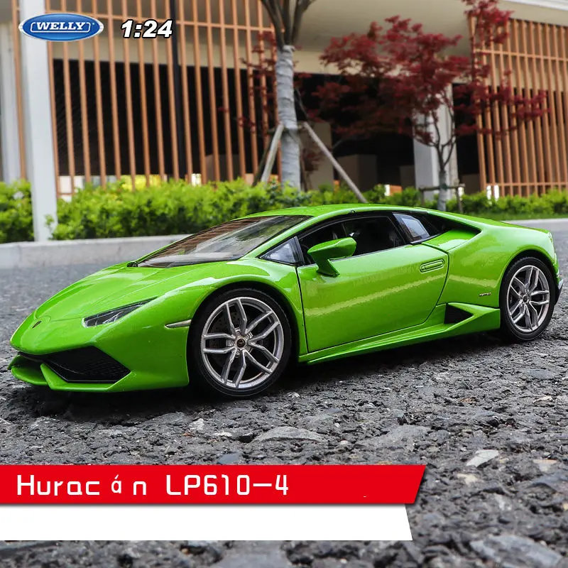 welly 1:24 Lamborghini LP700 car alloy car model simulation car decoration collection gift toy Die casting model boy toy - Color: LP610-4
