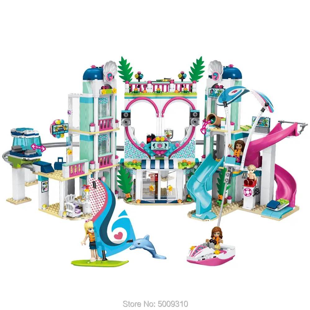 Compatible Legoinglys Friends Heartlake City Resort 41347 Top Hotel Building Blocks Kit For Kids Fun Toys Set Girl Birthday Gift