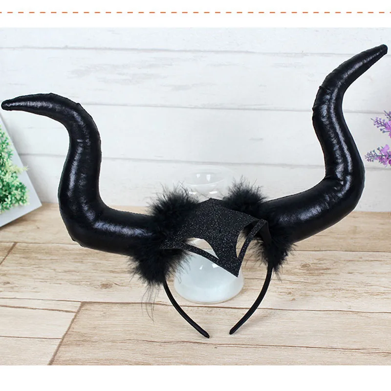 Женский ободок для косплея Maleficent Mistress of Evil с рогом Хэллоуина|Аксессуары костюмов|