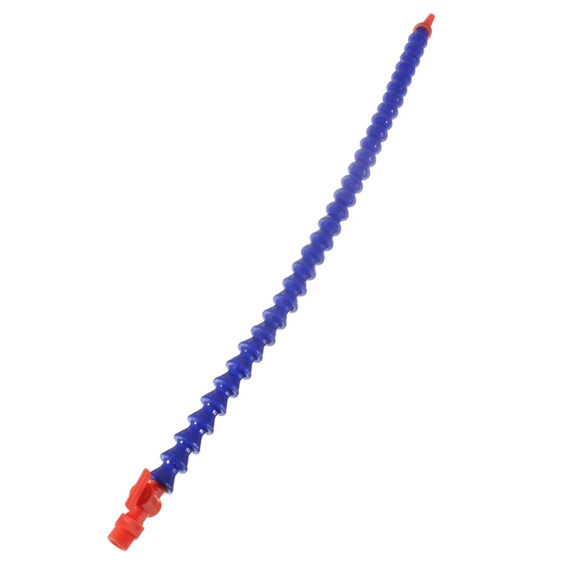 3/8 Flexible Plastic Water Oil Coolant Pipe Hose For Lathe CNC+Switch 600mm